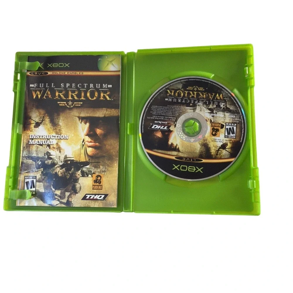 Full Spectrum Warrior Microsoft Xbox 2004 Video Game CIB with Manual 52023